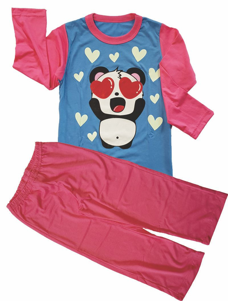Pijama Longo Infantil com Estampa que Brilha no Escuro ( PANDA )